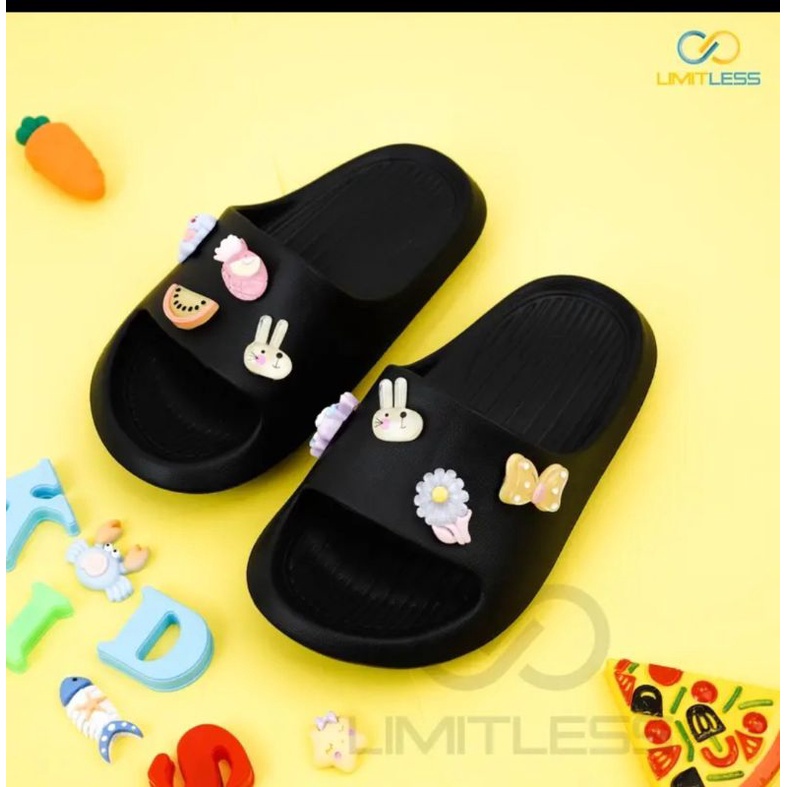 Sandal Selop Anak Karakter 3D Sendal Anak Cewek Slip On Lucu