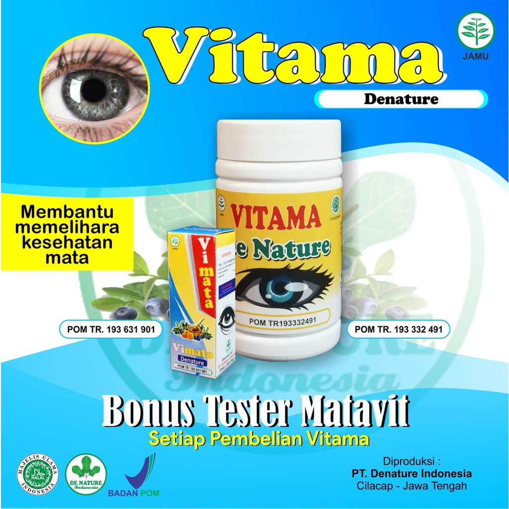 VITAMA Asli Obat Mata Ampuh Herbal De Nature