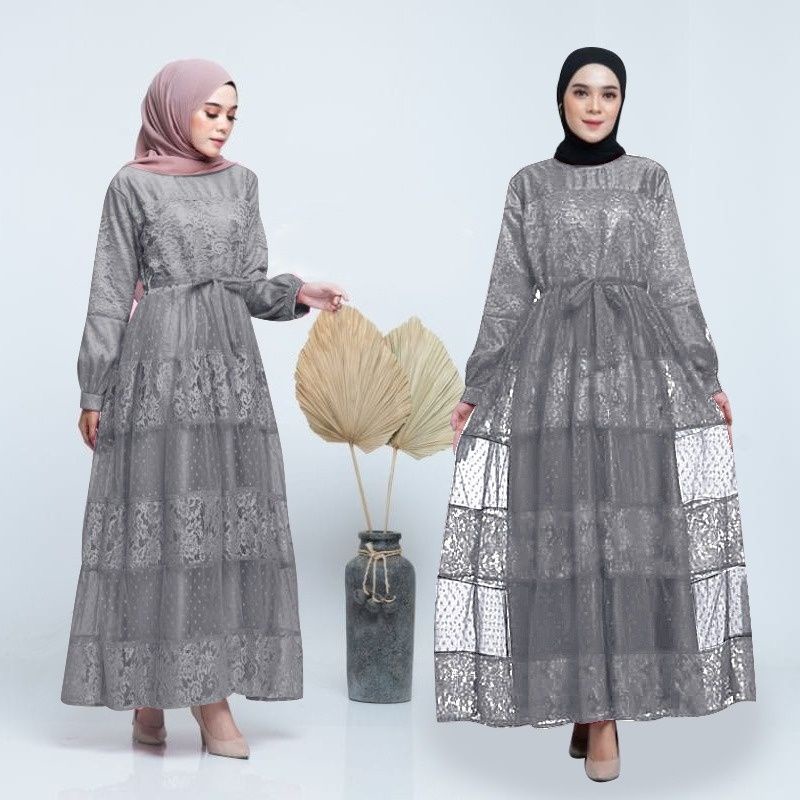 ZAKIRA MAXI DRESS BRUKAT / asmirandah maxy / nadhira maxy dress / nadira dress / nadhirra dress