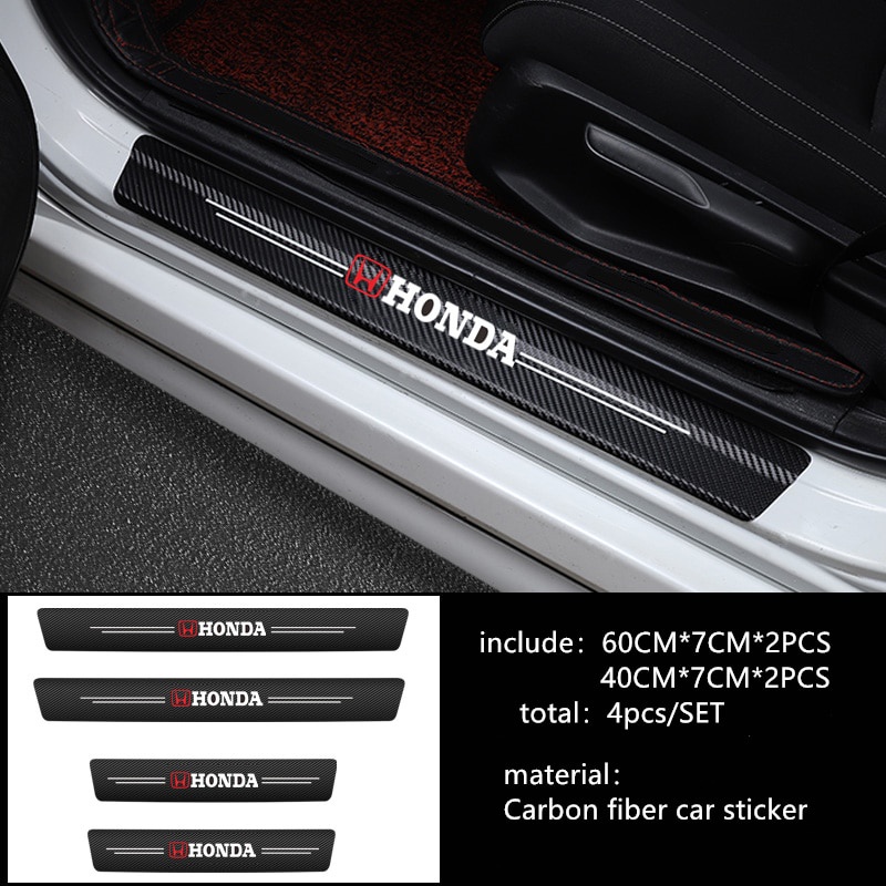 Stiker Strip Pelindung Pintu Mobil Bahan Carbon Fiber Untuk Honda civic City Lead HRV civic HRV Jazz