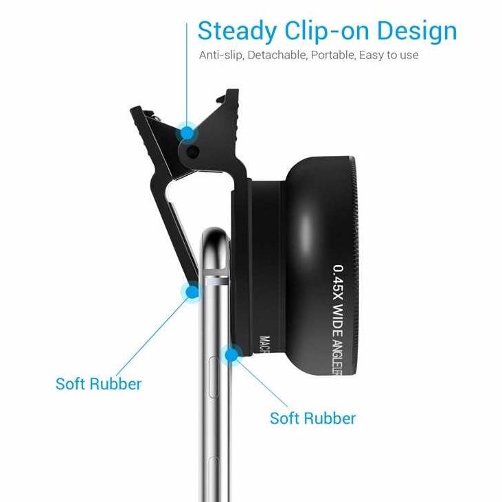 Diskon Khusus Lensa HP Fotografi Super Lebar Wide Angle Lens 0.45x + Macro 12.5x Untuk Smartphone-5