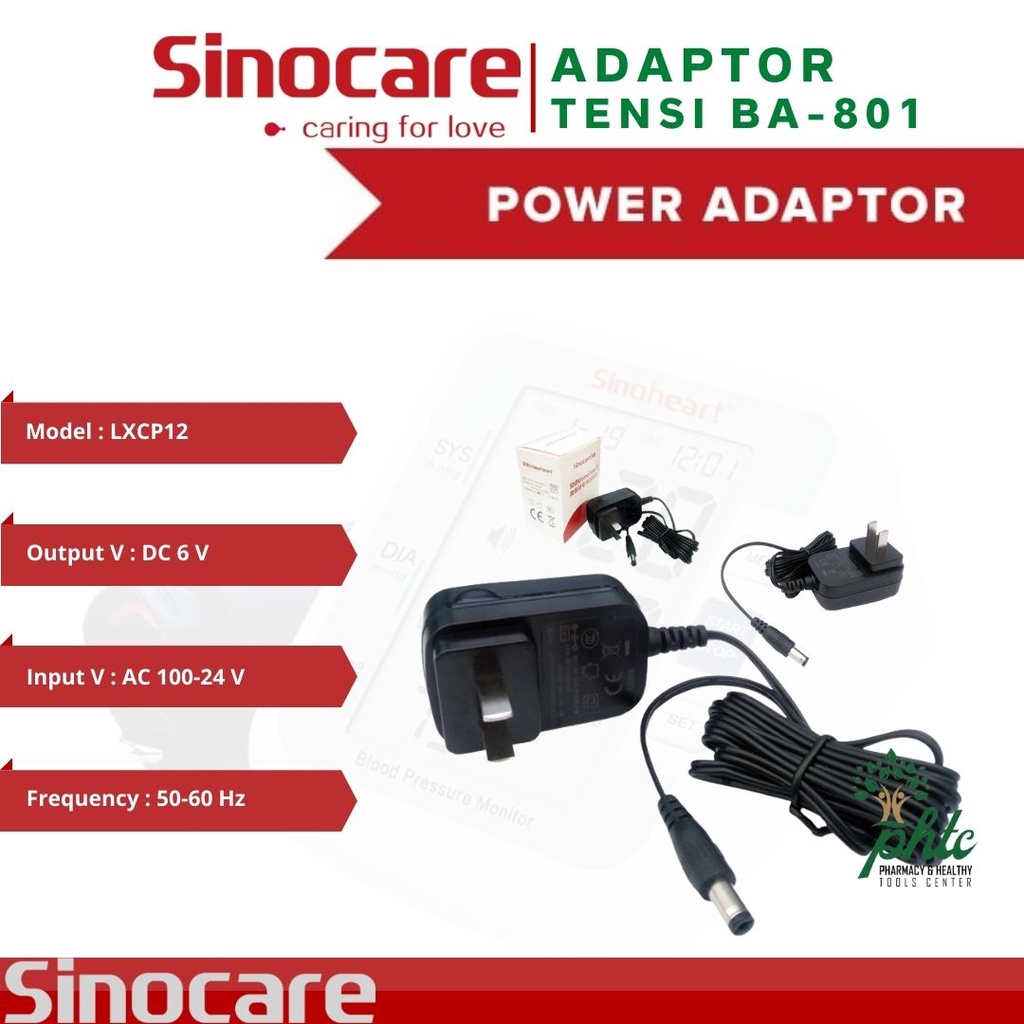 SINOCARE AC ADAPTOR l Adaptor Khusus Untuk Tensimeter Digital Sinocare BA-801