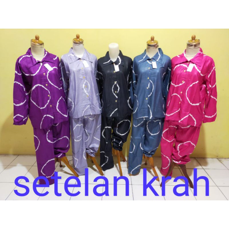 SETELAN PIYAMA/BAJU TIDUR/ ONE SET TIE DYE TIEDIE RING CIRCLE / SHIBORI LD 110