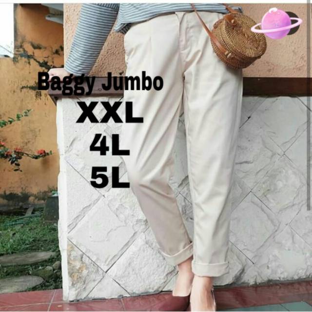  BAGGY  PANTS  KHAKI  Size XXL XXXL 4L 5L WARNA  PNS AMERICAN 