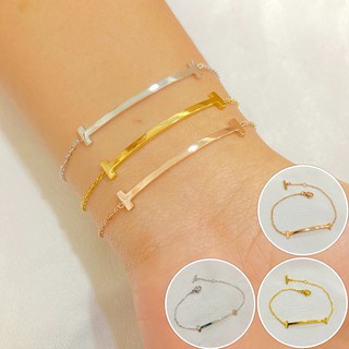 Gelang Titanium Wanita Anti Karat Xuping Lapis Emas Perhiasan Gelang Serut Polos Berlapis Emas KTA18