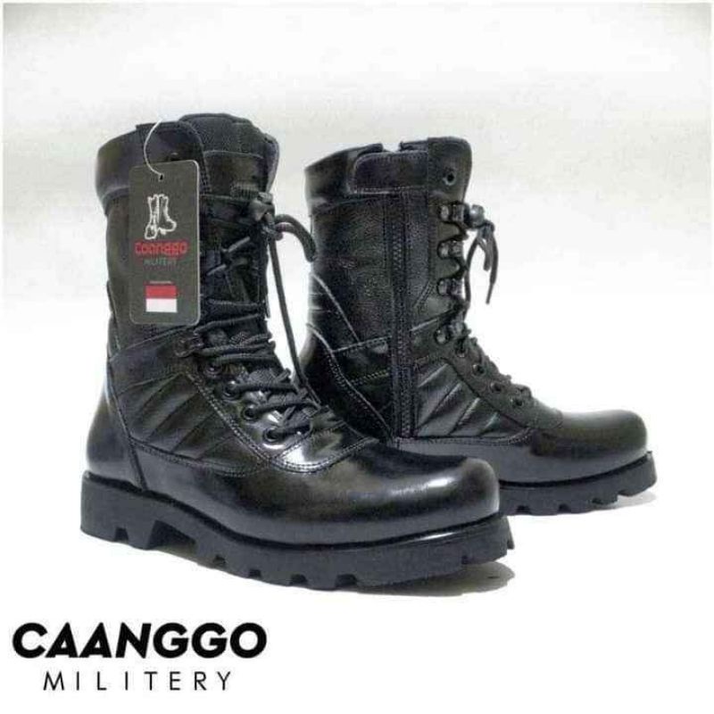 Sepatu pdl kulit asli pria sepatu pdl TNI POLRI terbaru dan terlaris original caanggo