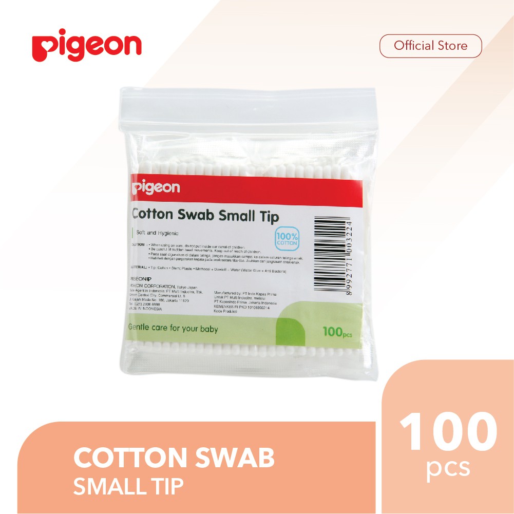 PIGEON Cotton Swab Isi 100 Pcs Small Tip Cotton Buds Shopee Indonesia