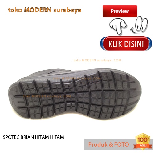 SPOTEC BRIAN HITAM HITAM JUMBO sepatu pria sepatu casual sneakers