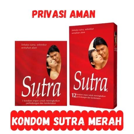 Kondom Sutra Merah isi 12 Pcs  - 3 pcs - Kondom Tipis Sutra - BISA BAYAR DITEMPAT(COD) / PRIVASI AMA