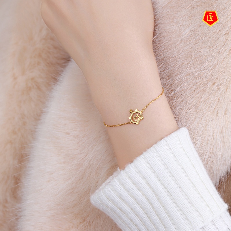 [Ready Stock]Women's Elegant Hollow Gold Bracelet