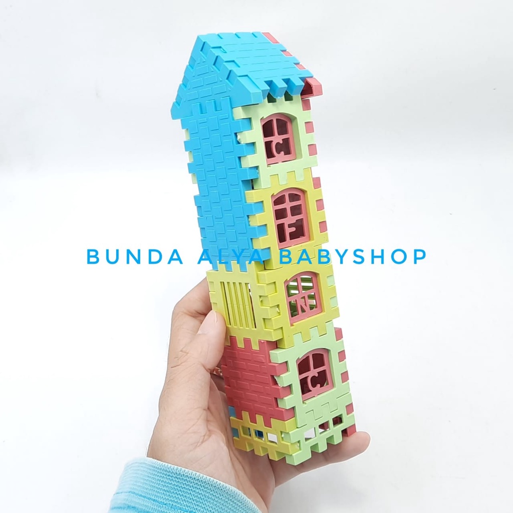 Mainan Funny Block Rumah Bricks Balok Funnyblock Funny Block Toys Mainan Anak Bentuk Rumah