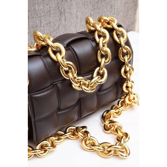 Bottega Veneta Intrecciato The Chain Cassette Bag in Fondant GHW