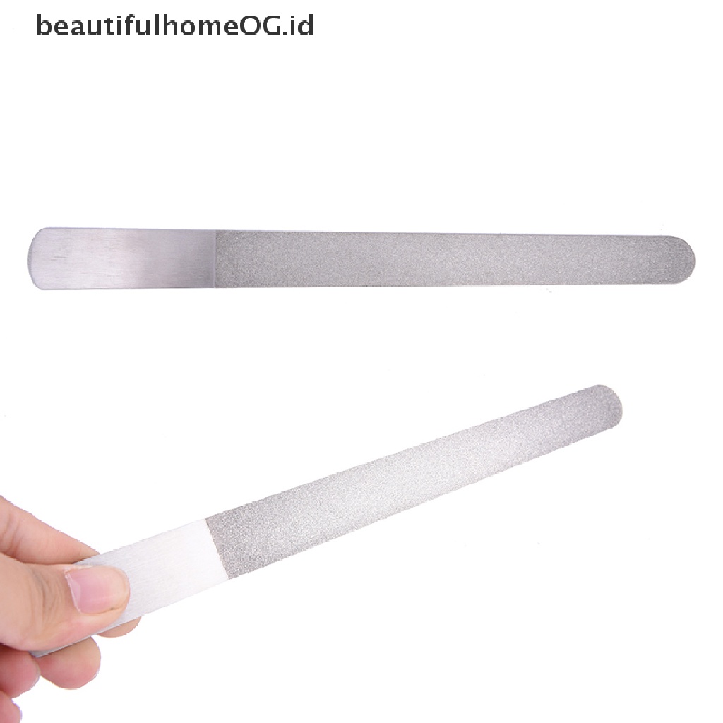 Alat Kikir Kuku Dua Sisi Bahan Stainless Steel Metal Untuk Manicure Pedicure