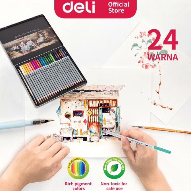 

Pensil Warna DELI 24 Warna Water Color Pencils - 6521