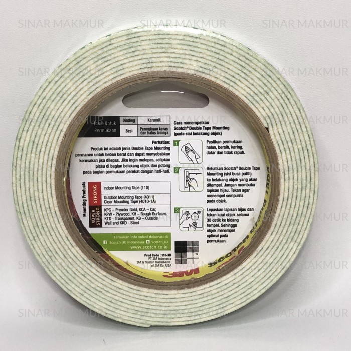 

Nikmati Double Tape Mounting Indoor Scotch 1/2" 3M 110-3B Terlaris