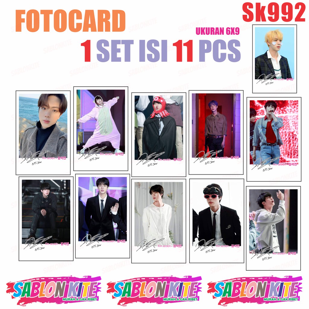 MURAH!!! FOTOCARD  KPOP SEOKJIN JIN FOTO ART PAPER SK992 FG SG JK V JH JM JIN