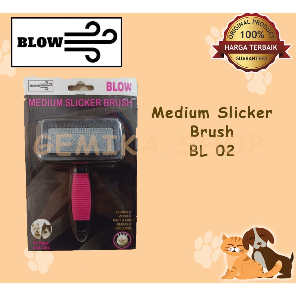 Sisir Anjing Kucing Kelinci BLOW MEDIUM SLICKER BRUSH