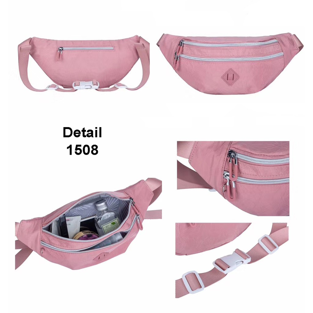 Waist Bag Wanita Import 1508  / Tas Pinggang Wanita Import Bahan Kipling