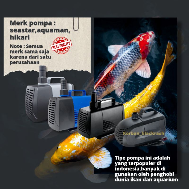 Pompa Celup Filter Aquarium Hidroponik Low Watt 107A 5200 Liter Per Jam Power Head Mesin Air Terjun Kolam Ikan Koi