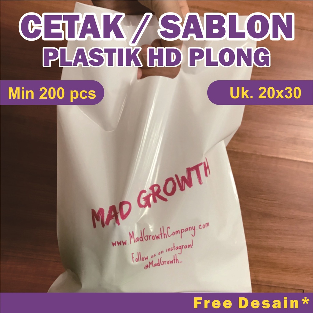 Jual Sablon Plastik Packing Olshop Murah Plong Hd 20x30 Free Design Shopee Indonesia 2004