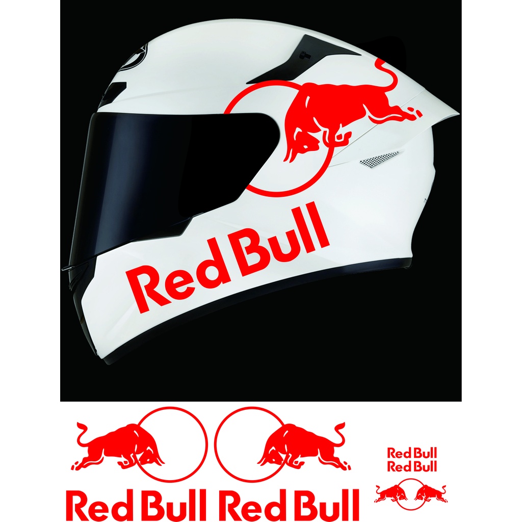 stiker helm RED BULL stiker helm murah 1set