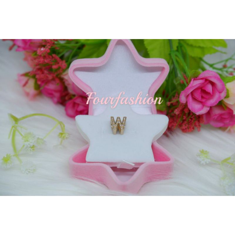 FF Leontin huruf leontin alphabet  leontin inisial lapis emas TH05