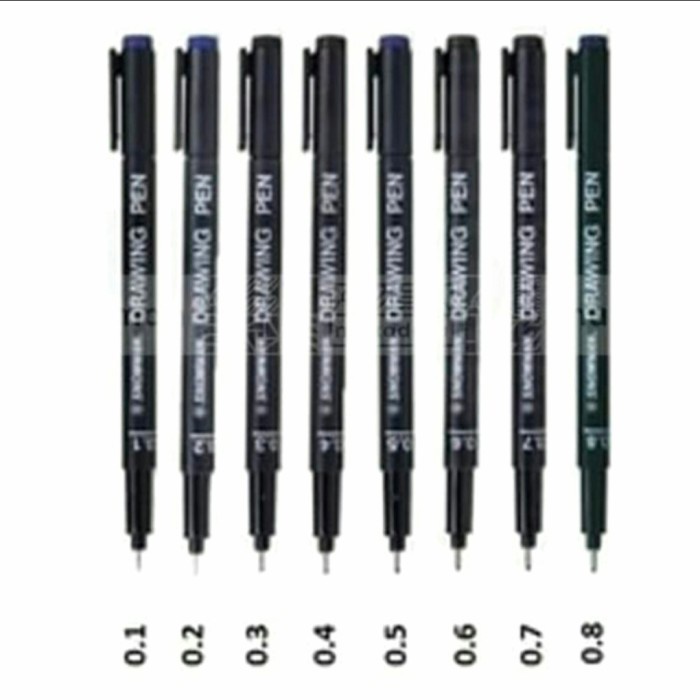 

Drawing Pen SNOWMAN FT 700 Ukuran 0,1-0,2-0,3-0,4-0,5-0,6-0,7-0,8