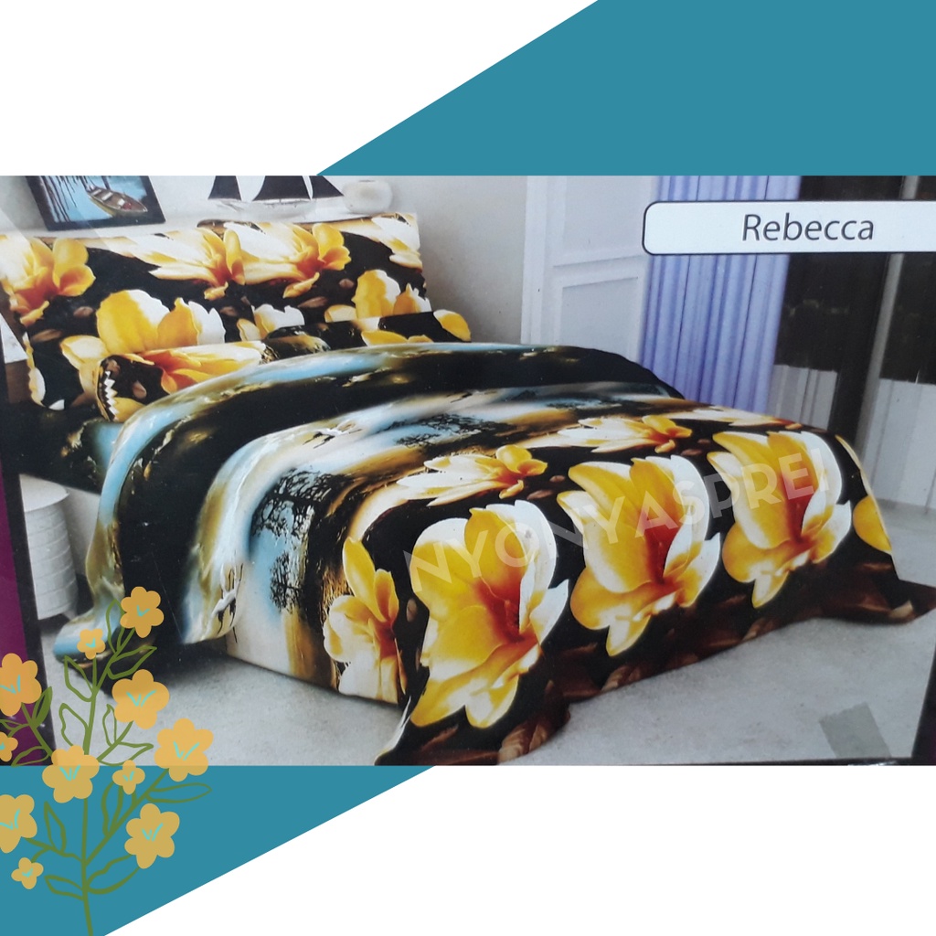Sprei Zara King 180x200 Motif bunga warna Hitam