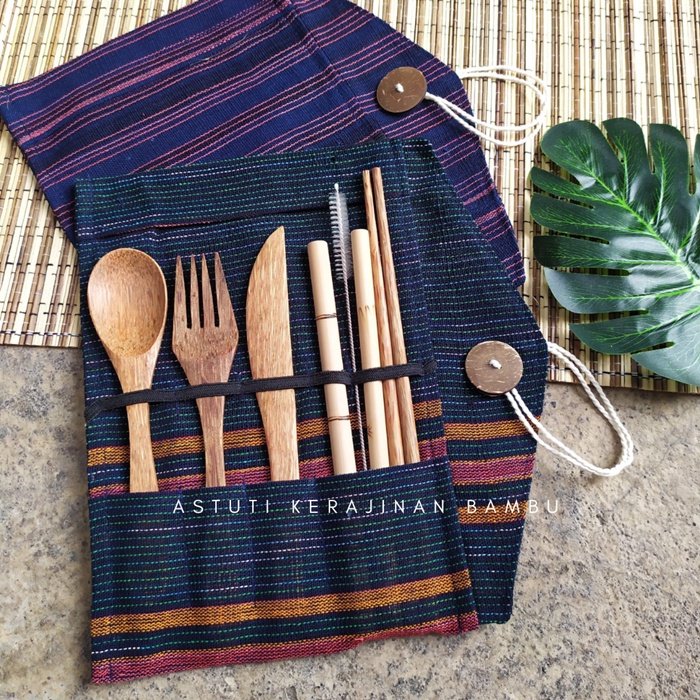 Cutlery Set Sendok Kayu Kelapa/Set Alat Makan Kayu Glugu/ set sendok kayu/ cutlery set murah/ set sd