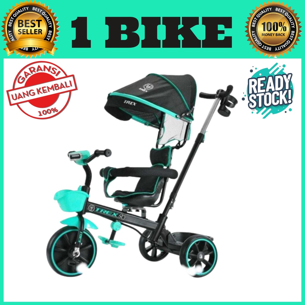 Sepeda Roda Tiga Trex Stroller Roda 3 TC 10 kursi bisa di putar , music+lampu , sepeda anak murah , tricycle termurah