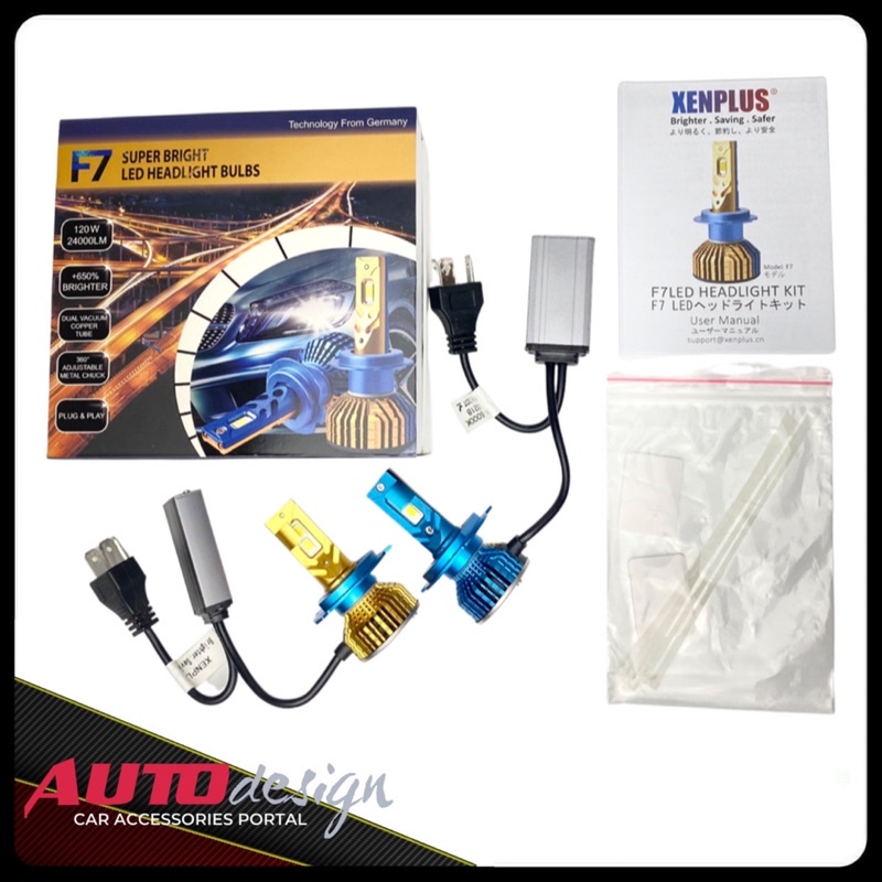 XENPLUS F7 Lampu Led Mobil 6000K H4 H7 H8 H11 H16 HB3 HB4 HIR2 Kualitas Premium