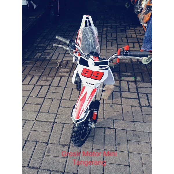 MOTOR MEDIUM TRAIL SIMBA SINGEL STATER &amp; DOBLE STATER 50CC DOUBLE KNALPOT MOTOR ANAK