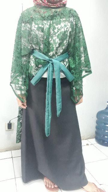 Long Cape Brukat / Kebaya Pesta/ Cape Brokat