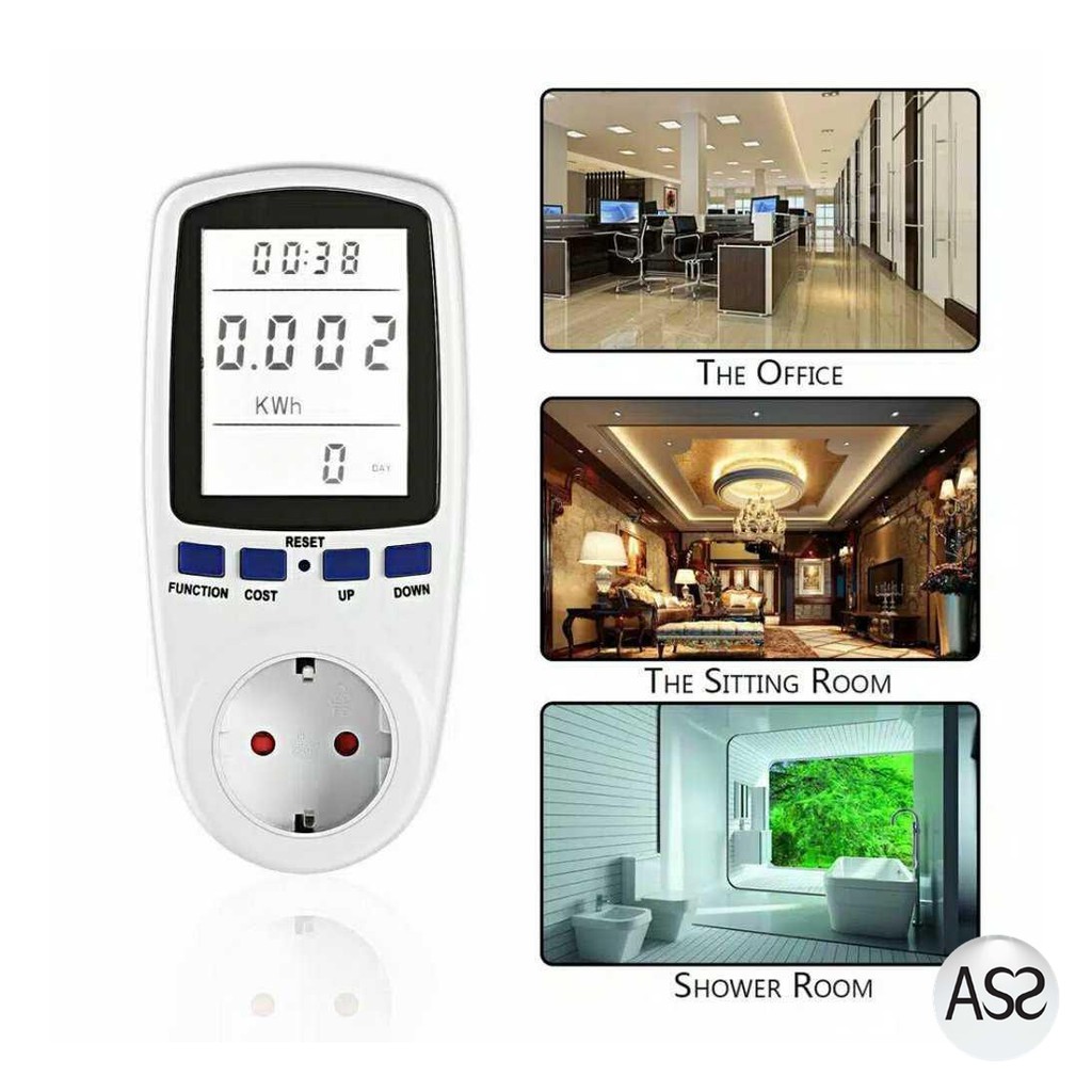 ASS Shop - Taffware kWh Meter Pengukur Biaya Lisrik Rumah Multifungsi - KWE-PM01