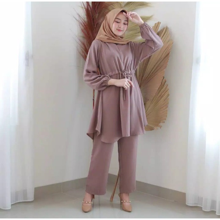 Almanda Set / Setcel Polos / Setcel Cantik / Pakaian Muslimah