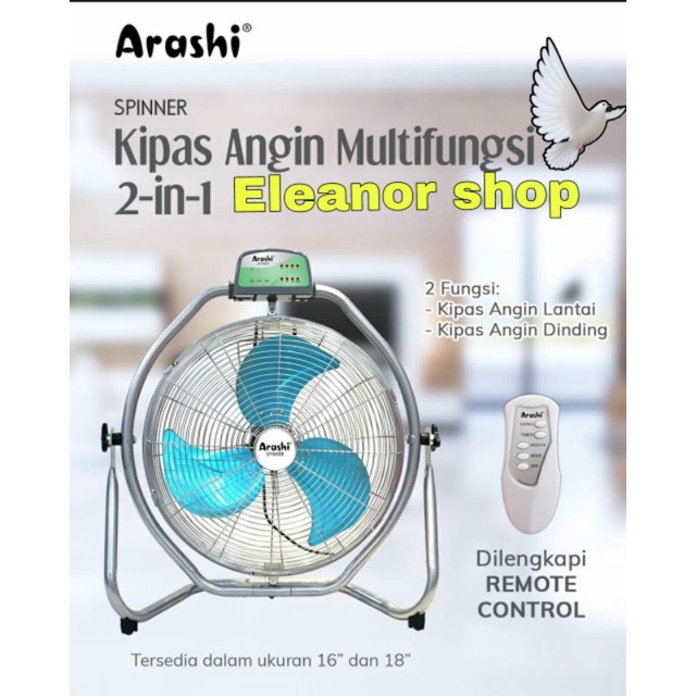 Kipas Angin Lantai Arashi 18 watt/Kipas Angin Multifungsi 2 in 1 SNIPER ARASHI