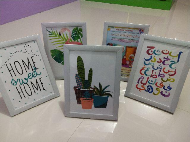 Promoooo!!! 1 Buah Wall Decor Frame Fiber A4 - Children/ School Room Series Hiasan Dinding Shabby