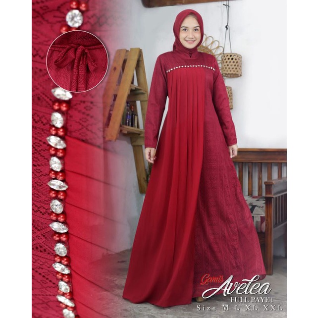 Gamis Avelea NK / Kebaya Gamis Pesta Modern / Kebaya Kondangan / Dress Brokat