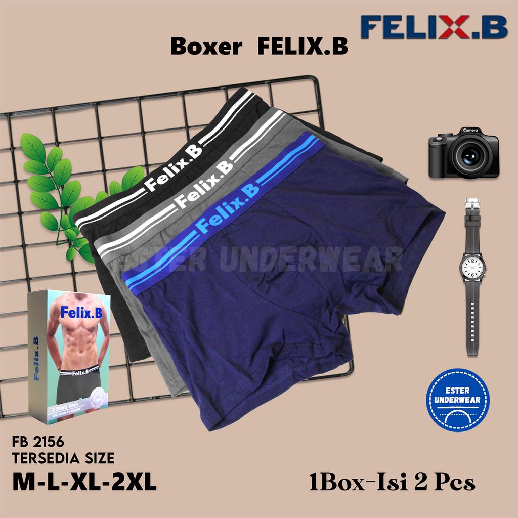 Felix.B Cotton Spandex Shorty Briefs 2in1 FB2156-2 Isi 2 Pcs