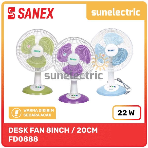 2XO_ Sanex Kipas Angin Meja / Desk Fan 8 Inch / 8" / 20 Cm Fd 0888 / Fd-0888 / Fd0888 /