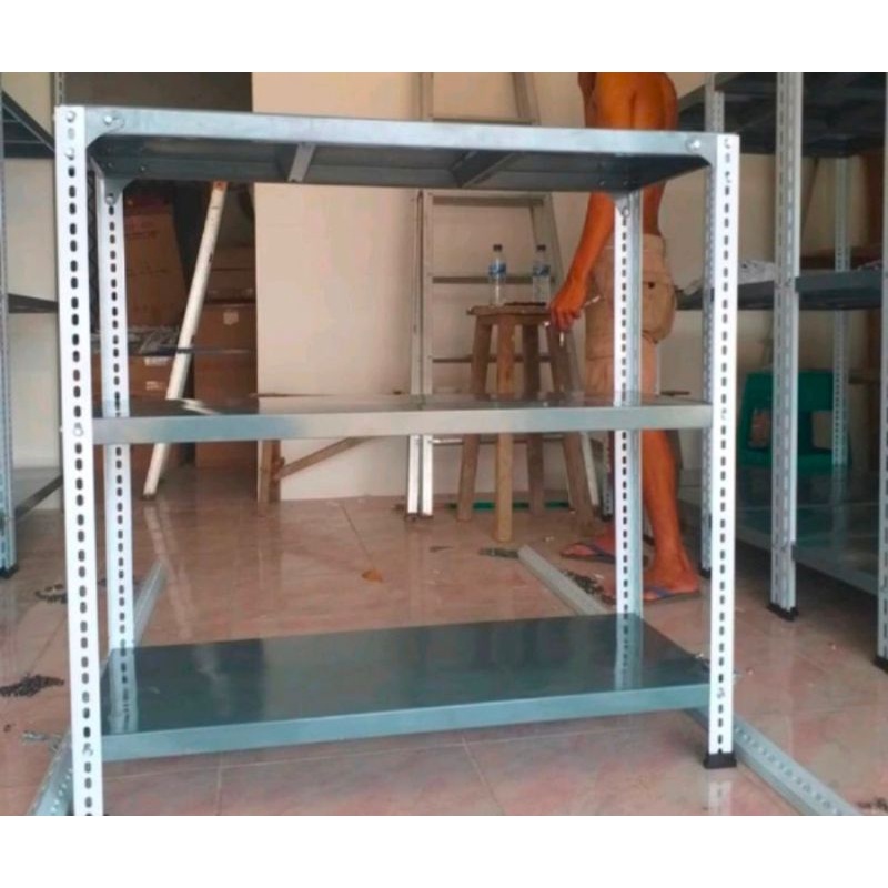 Rak Besi Siku Lubang Uk.L.30xP.100xT.100 3 Susun