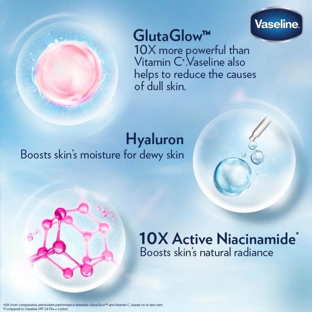 Vaseline Gluta Hya Serum Bright 200ml | Healthy Bright Vitamin Body Serum180ML