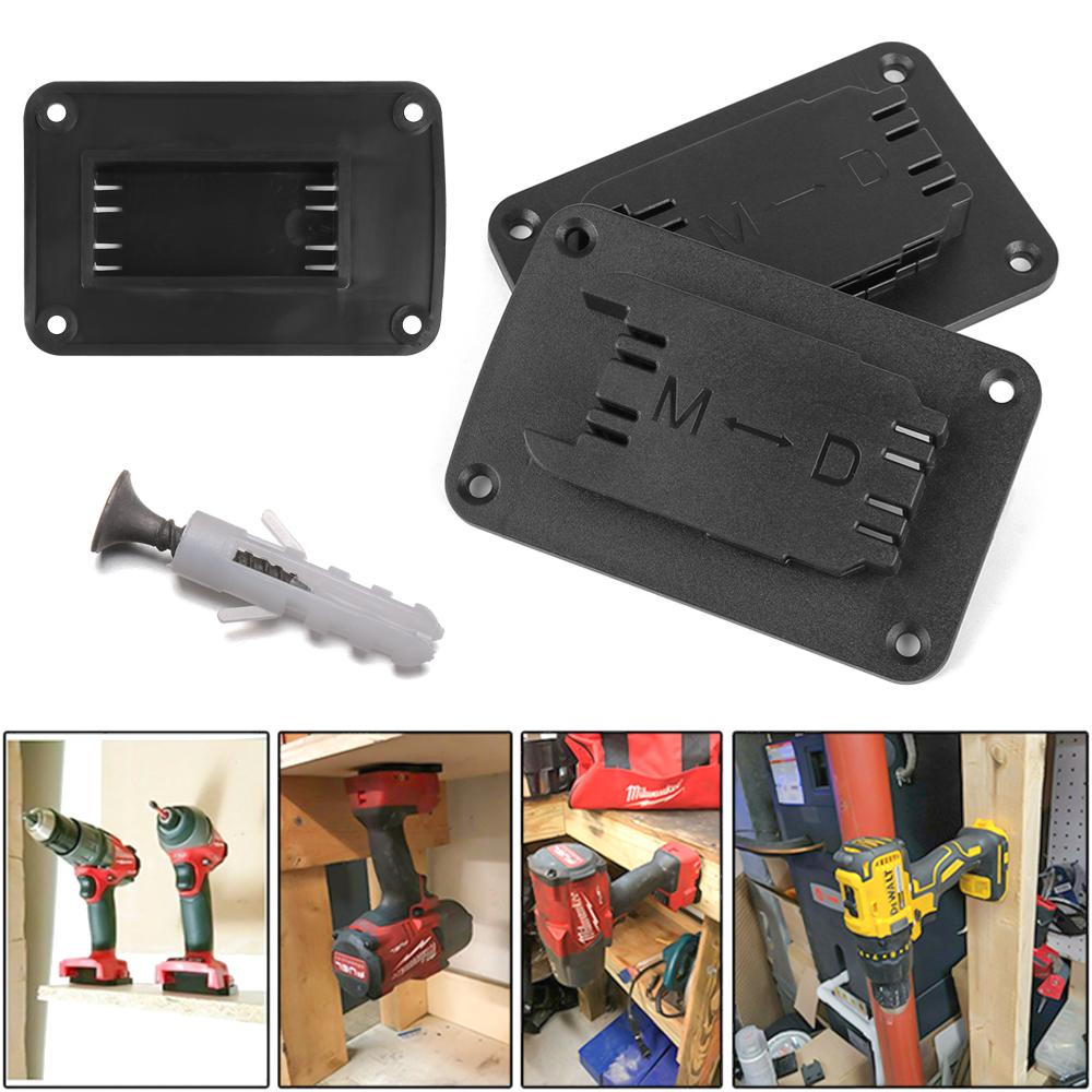 Populer1/4pcs Tempat Perkakas Tahan Lama Power Tools Storage Base Bor Listrik Mount Untuk Milwaukee M18 18V