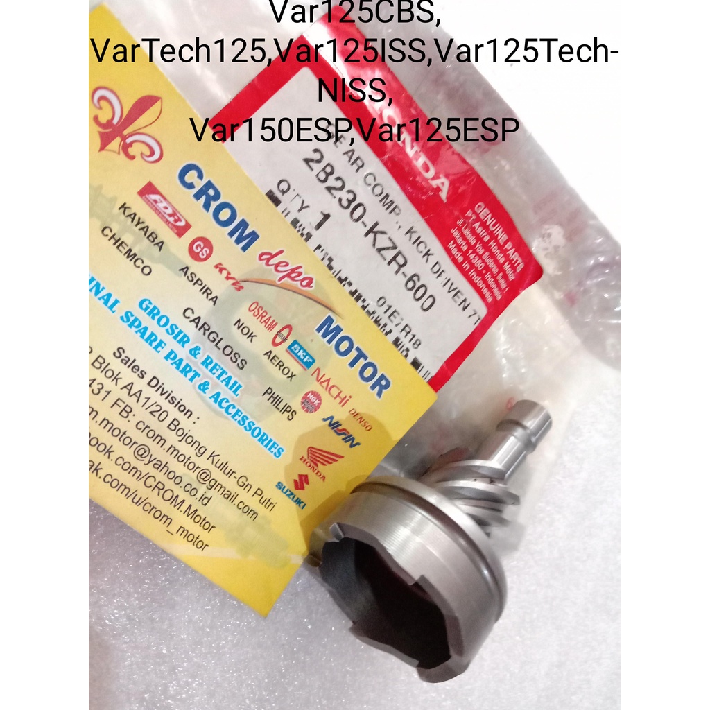 Gear Comp KZR60 HGP KZR61 Vario125Tech Vario125ISS Vario125Tech Non ISS Vario150ESP K60 Gear Sela