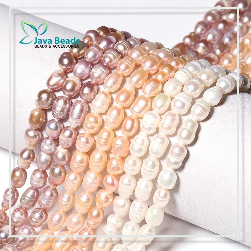 Mutiara Air Tawar Oval 6mm 8mm 10mm