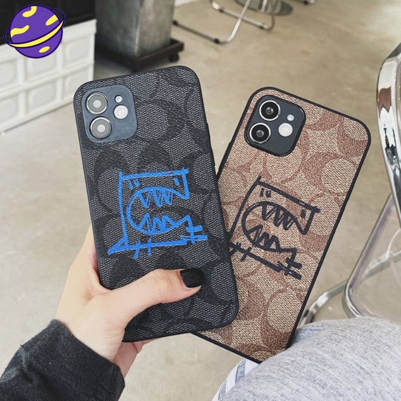 Soft Case Bahan Kulit Desain Monster Kecil Gaya Eropa Amerika Untuk iPhone 14 13 12 11 Pro X XS Max XR 7 8 Plus SE2020