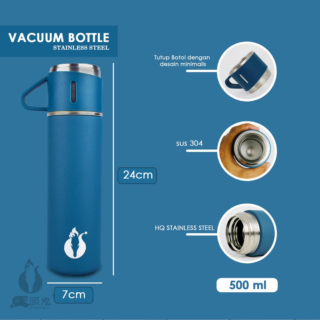[ BISA COD ] Botol Minum Termos 500ml Vacuum Cup Stainless