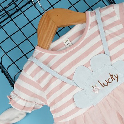 HappyOliver DRESS SALUR SLING LUCKY 2813 EBV Baju Dress Anak Perempuan Import 6 bulan - 3 tahun/Dress Bayi Perempuan/Gaun Bayi Perempuan/Dress Pesta/Dress Bayi