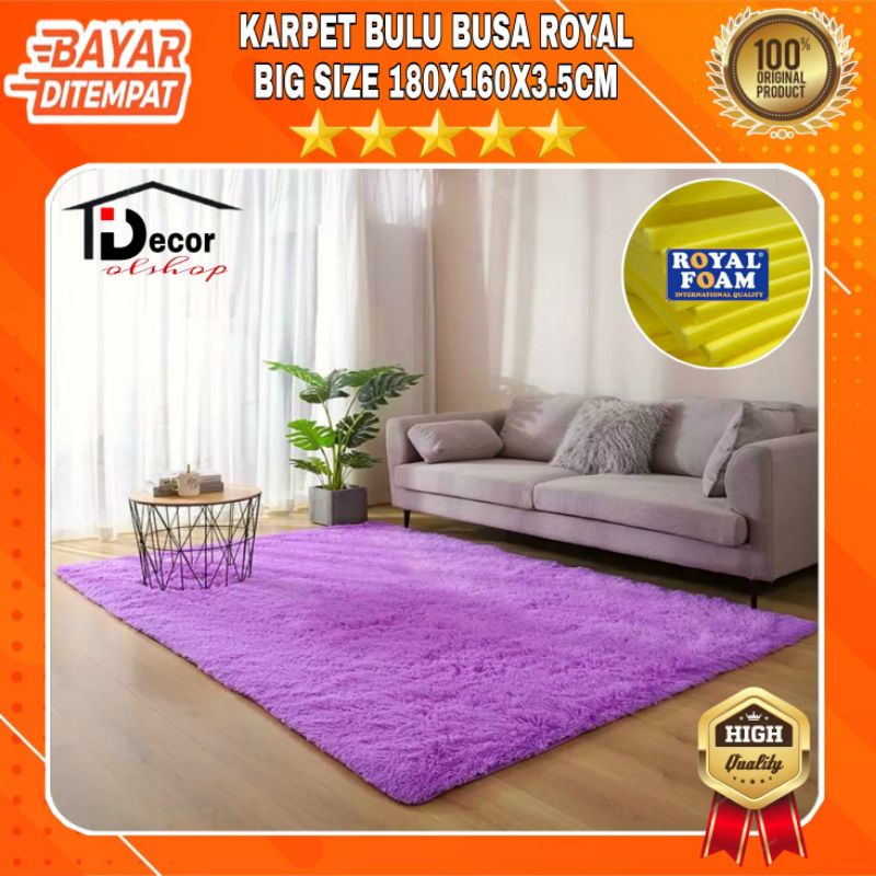 Karpet bulu empuk uk 180x160x3,5cm