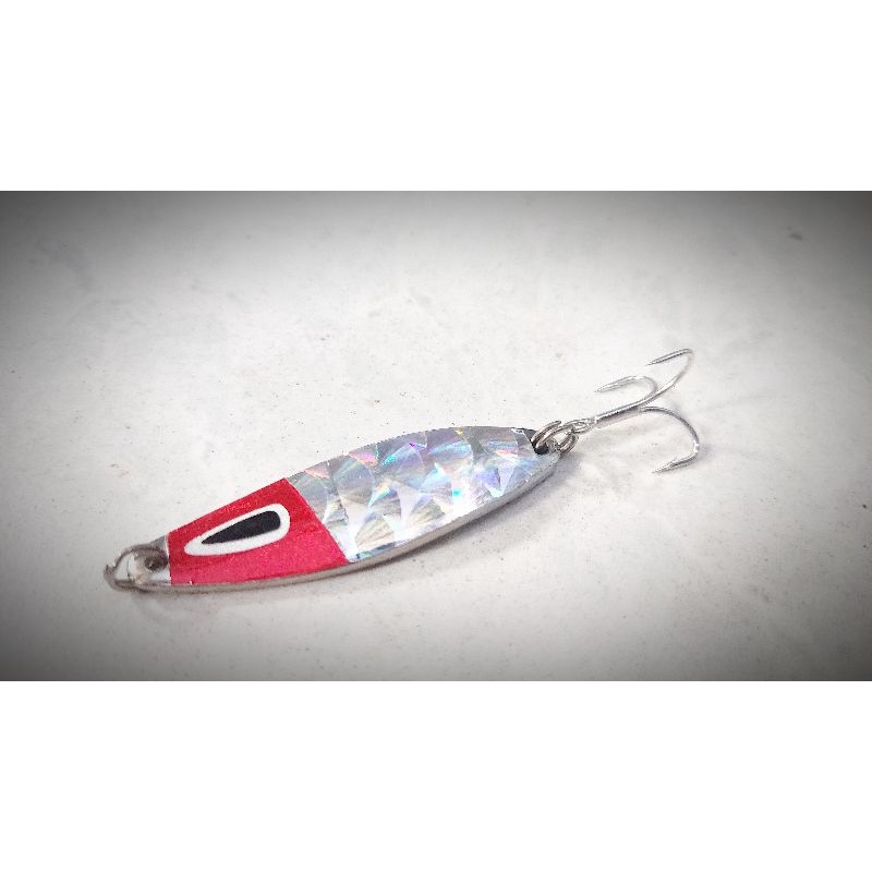 Spoon Micro Red Head Motif Sisik Ikan 5gr 7gr 10gr / umpan casting / Ultra light Casting